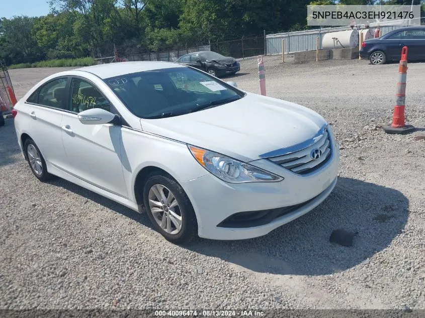 2014 Hyundai Sonata Gls VIN: 5NPEB4AC3EH921476 Lot: 40096474