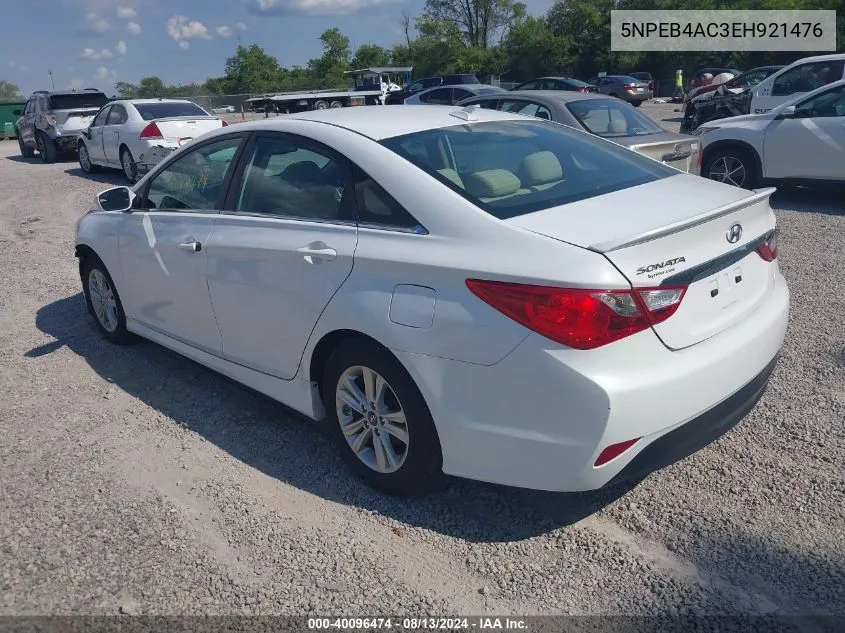 2014 Hyundai Sonata Gls VIN: 5NPEB4AC3EH921476 Lot: 40096474