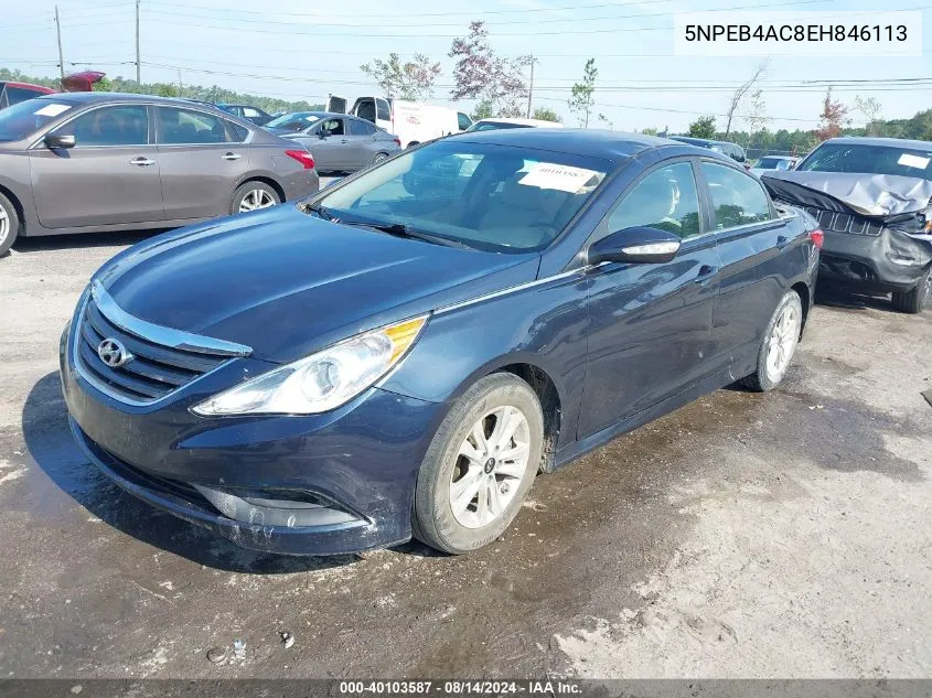 2014 Hyundai Sonata Gls VIN: 5NPEB4AC8EH846113 Lot: 40103587