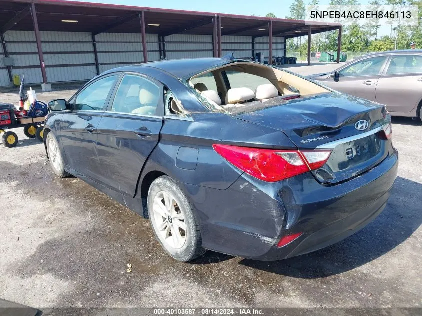 5NPEB4AC8EH846113 2014 Hyundai Sonata Gls