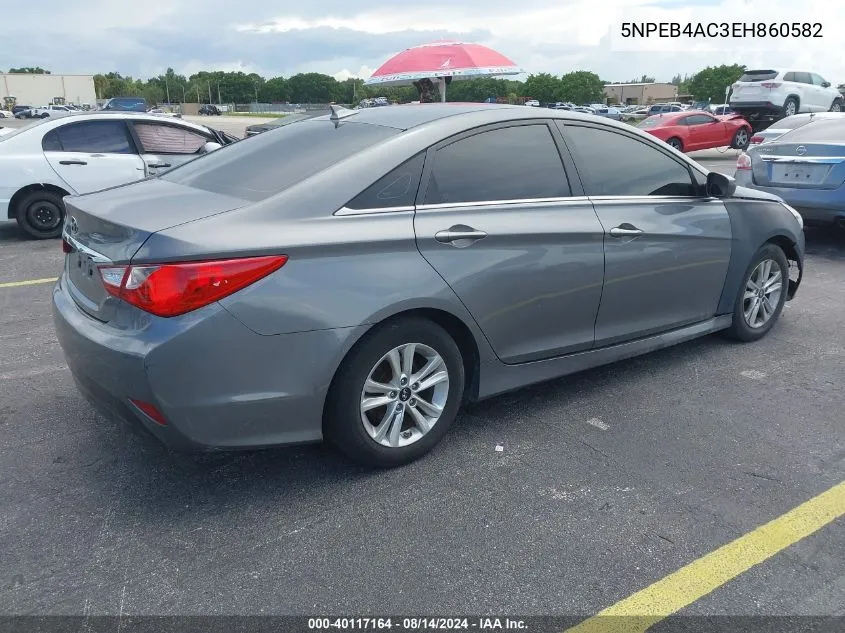 5NPEB4AC3EH860582 2014 Hyundai Sonata Gls