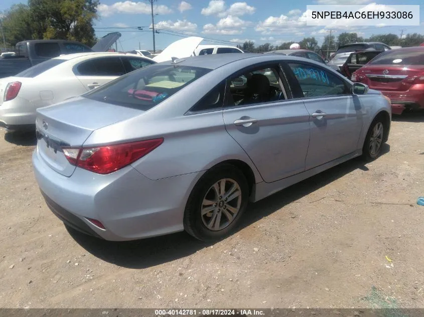 2014 Hyundai Sonata Gls VIN: 5NPEB4AC6EH933086 Lot: 40782682