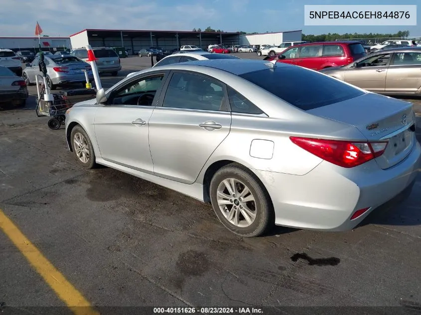 2014 Hyundai Sonata Gls VIN: 5NPEB4AC6EH844876 Lot: 40151626