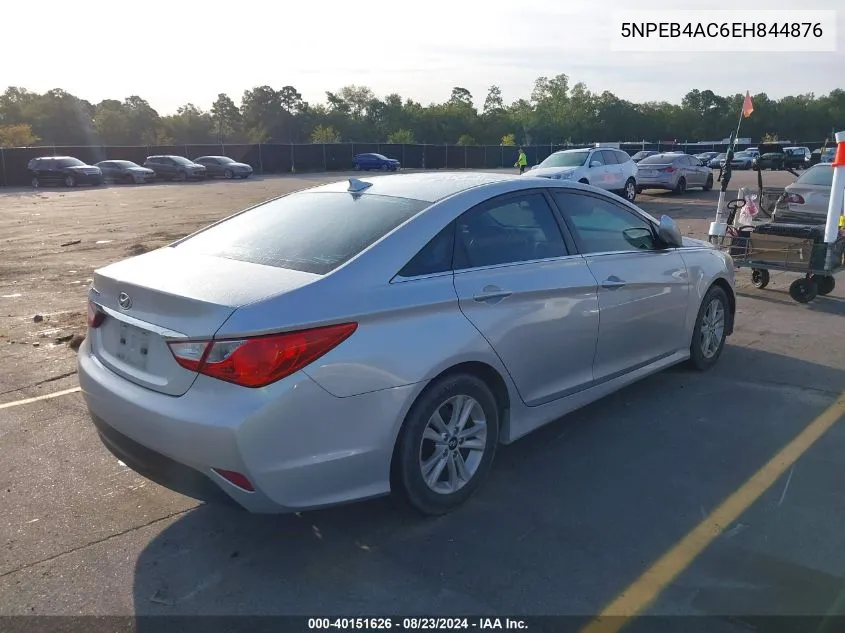 2014 Hyundai Sonata Gls VIN: 5NPEB4AC6EH844876 Lot: 40151626