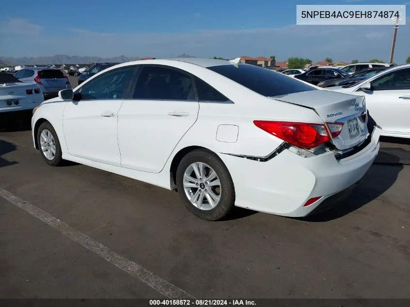 2014 Hyundai Sonata Gls VIN: 5NPEB4AC9EH874874 Lot: 40158572