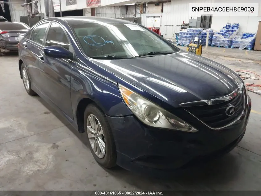 2014 Hyundai Sonata Gls VIN: 5NPEB4AC6EH869003 Lot: 40161065