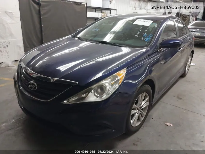 2014 Hyundai Sonata Gls VIN: 5NPEB4AC6EH869003 Lot: 40161065