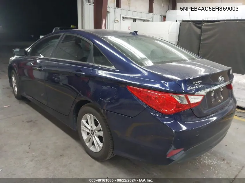 2014 Hyundai Sonata Gls VIN: 5NPEB4AC6EH869003 Lot: 40161065