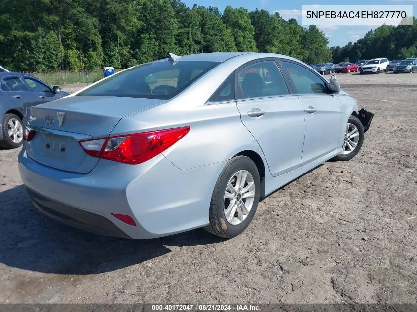 5NPEB4AC4EH827770 2014 Hyundai Sonata Gls