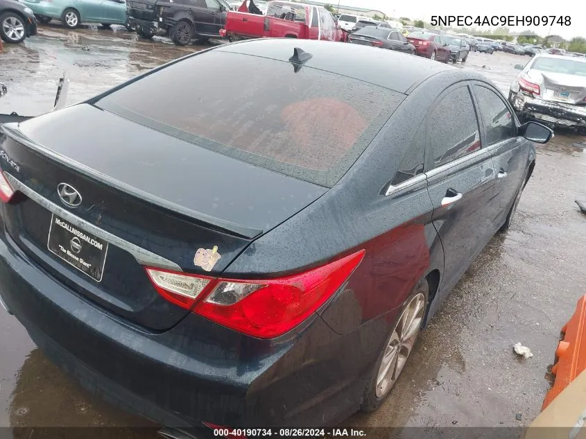 2014 Hyundai Sonata Se VIN: 5NPEC4AC9EH909748 Lot: 40190734