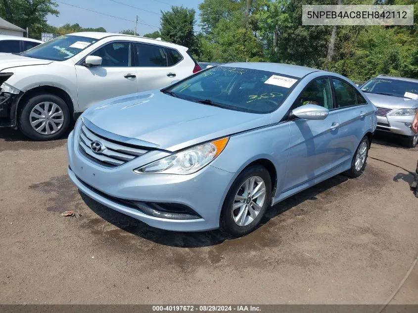 2014 Hyundai Sonata Gls VIN: 5NPEB4AC8EH842112 Lot: 40197672