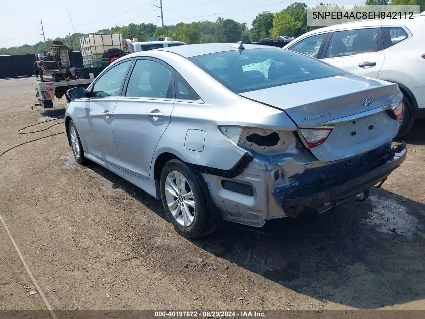 2014 Hyundai Sonata Gls VIN: 5NPEB4AC8EH842112 Lot: 40197672