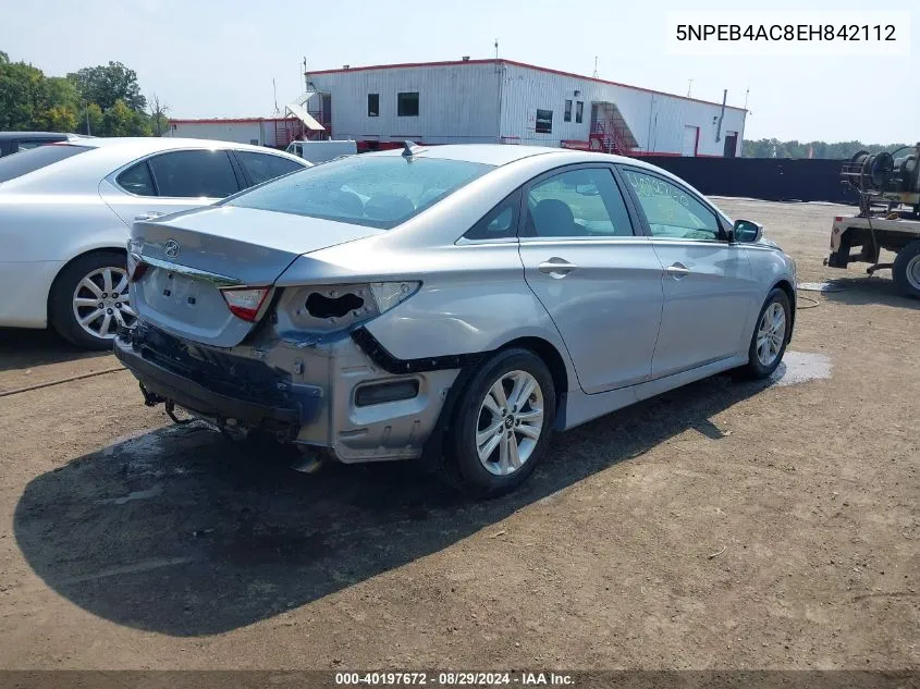 5NPEB4AC8EH842112 2014 Hyundai Sonata Gls