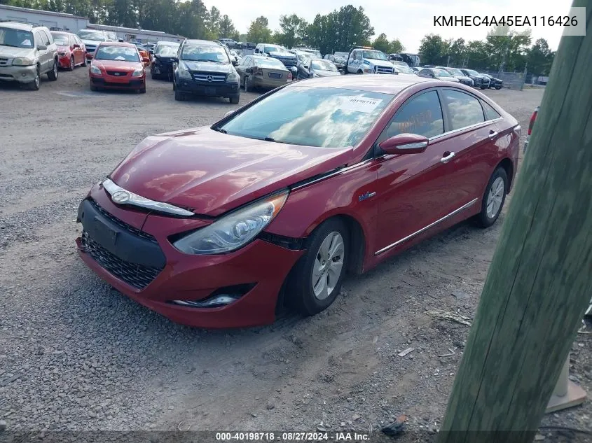 2014 Hyundai Sonata Hybrid VIN: KMHEC4A45EA116426 Lot: 40198718