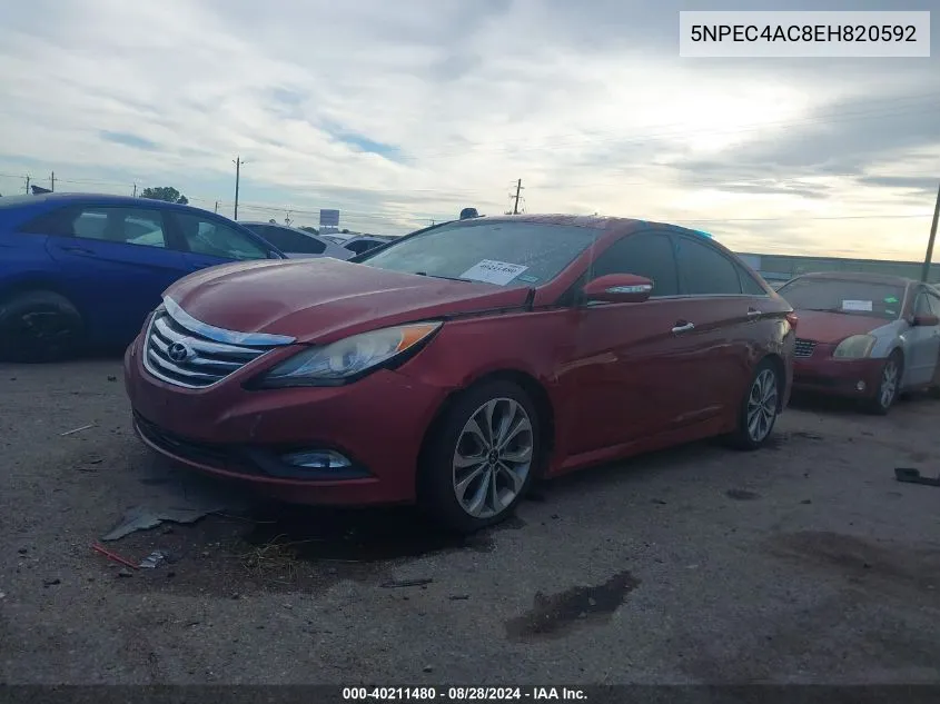 2014 Hyundai Sonata Se VIN: 5NPEC4AC8EH820592 Lot: 40211480