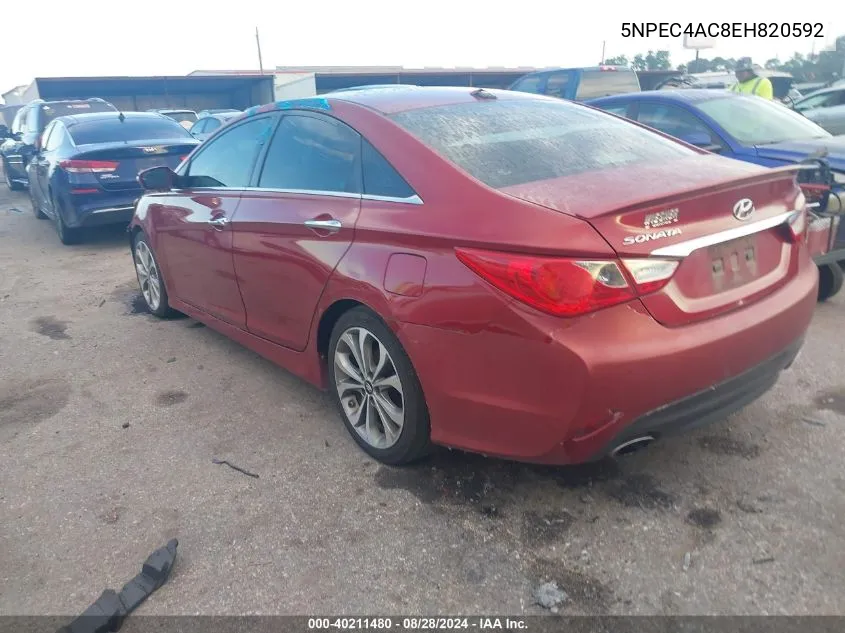 5NPEC4AC8EH820592 2014 Hyundai Sonata Se