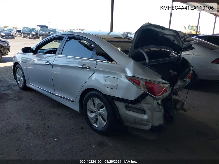 KMHEC4A41EA110106 2014 Hyundai Sonata Hybrid