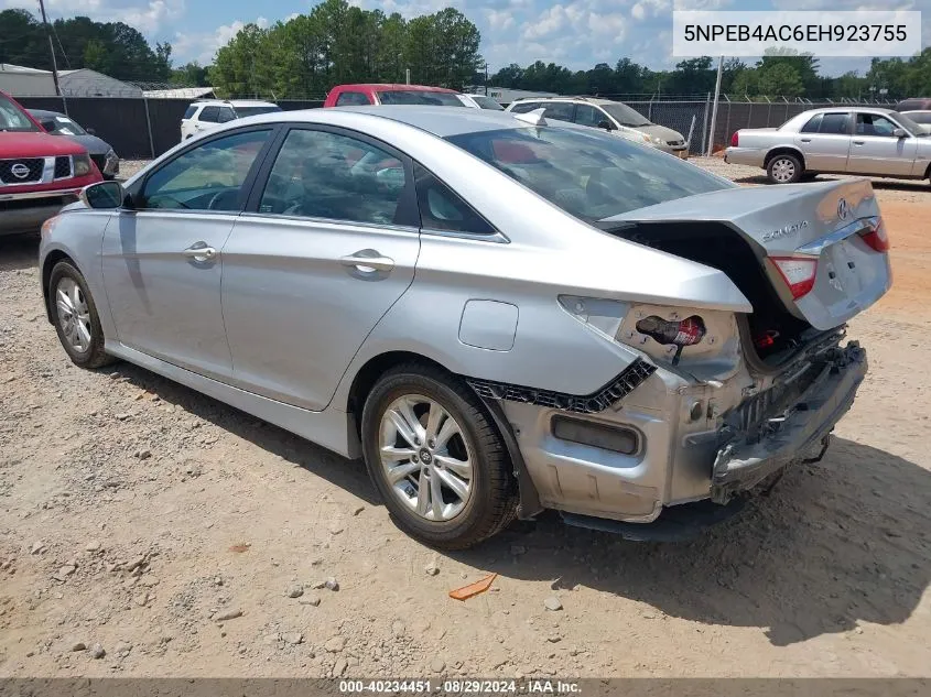 2014 Hyundai Sonata Gls VIN: 5NPEB4AC6EH923755 Lot: 40234451