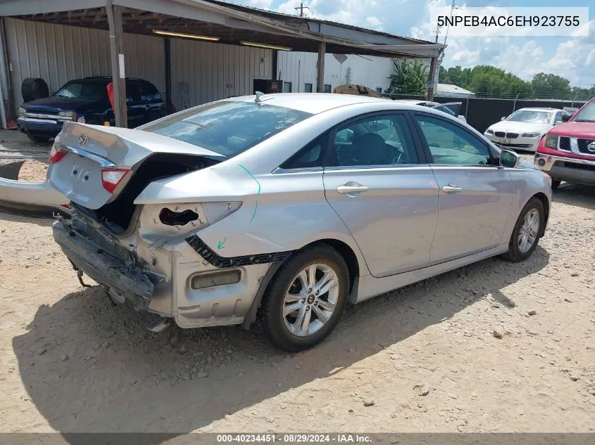 5NPEB4AC6EH923755 2014 Hyundai Sonata Gls