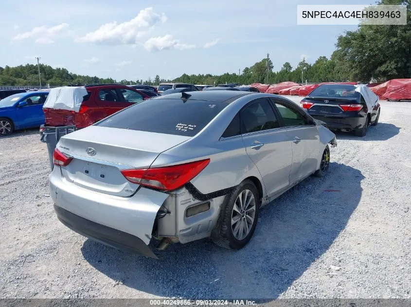 2014 Hyundai Sonata Limited VIN: 5NPEC4AC4EH839463 Lot: 40249886