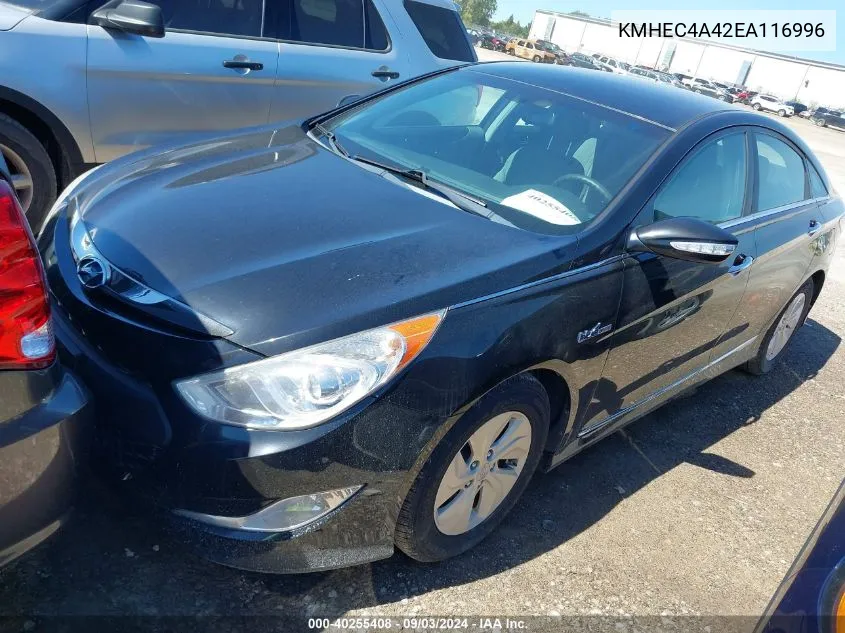 2014 Hyundai Sonata Hybrid VIN: KMHEC4A42EA116996 Lot: 40255408