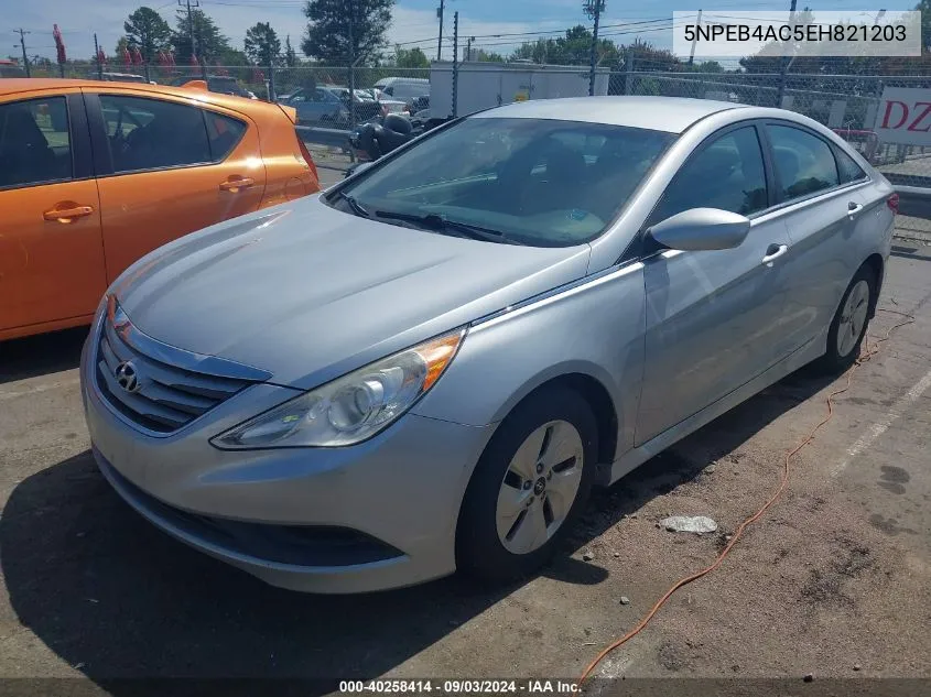 2014 Hyundai Sonata Gls VIN: 5NPEB4AC5EH821203 Lot: 40258414