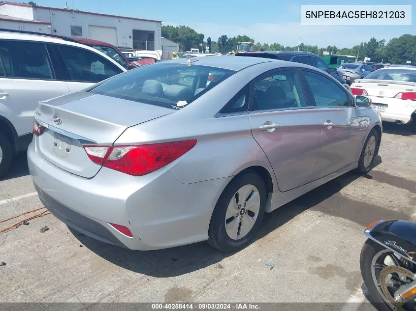 2014 Hyundai Sonata Gls VIN: 5NPEB4AC5EH821203 Lot: 40258414