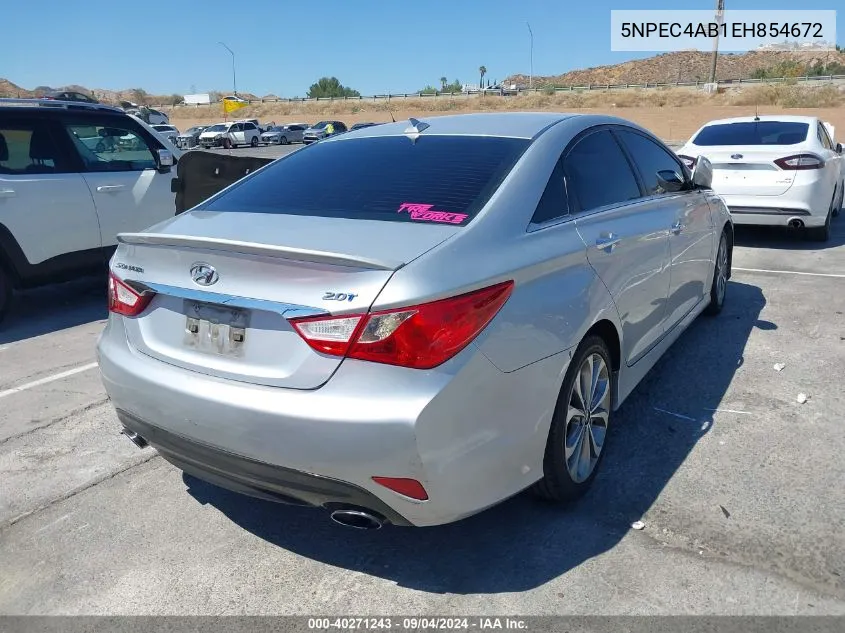 2014 Hyundai Sonata Se 2.0T VIN: 5NPEC4AB1EH854672 Lot: 40271243