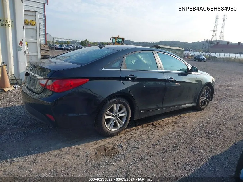 2014 Hyundai Sonata Gls VIN: 5NPEB4AC6EH834980 Lot: 40295822