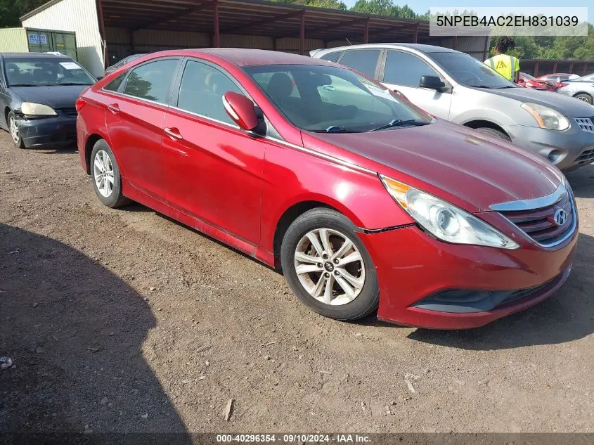 2014 Hyundai Sonata Gls VIN: 5NPEB4AC2EH831039 Lot: 40296354