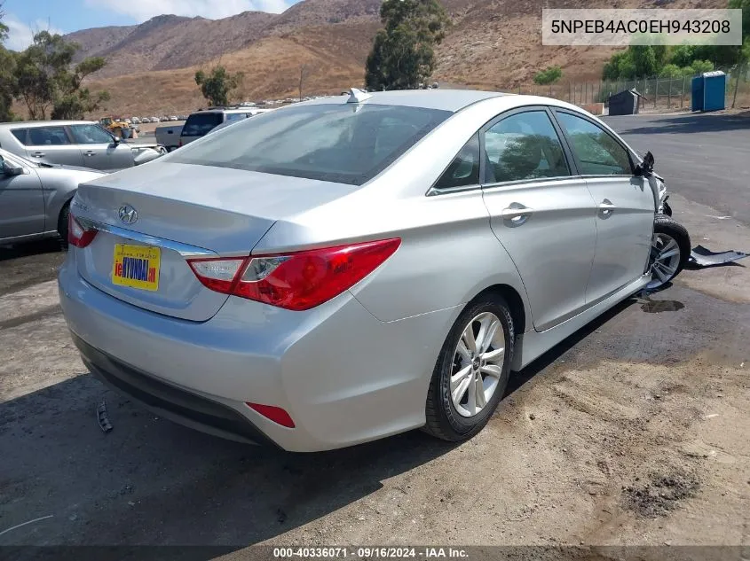 2014 Hyundai Sonata Gls VIN: 5NPEB4AC0EH943208 Lot: 40336071