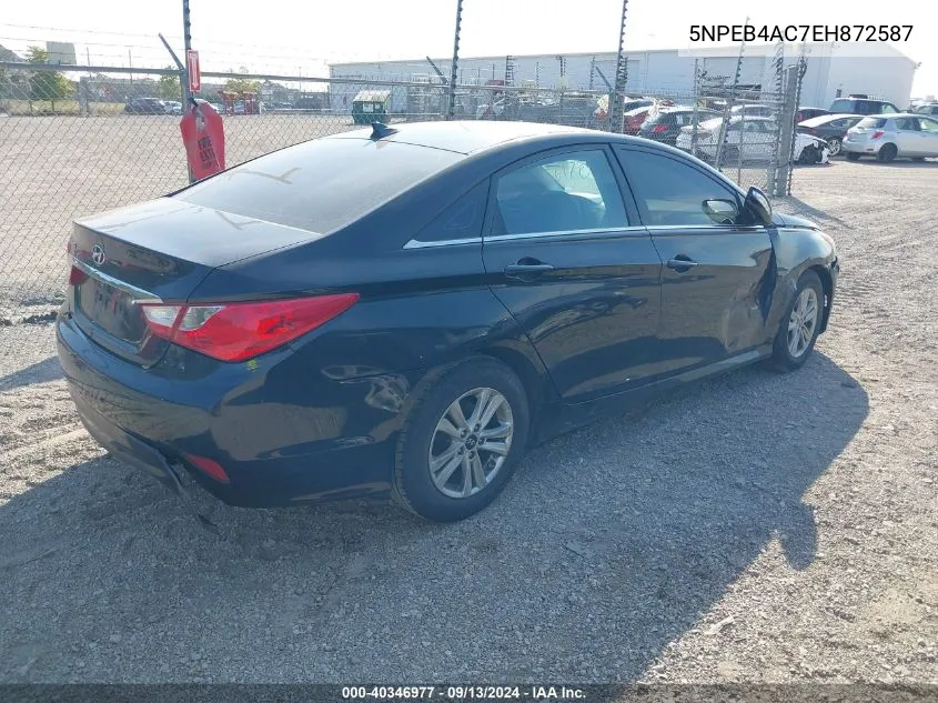 5NPEB4AC7EH872587 2014 Hyundai Sonata Gls