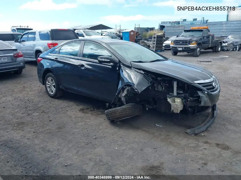 5NPEB4ACXEH855718 2014 Hyundai Sonata Gls