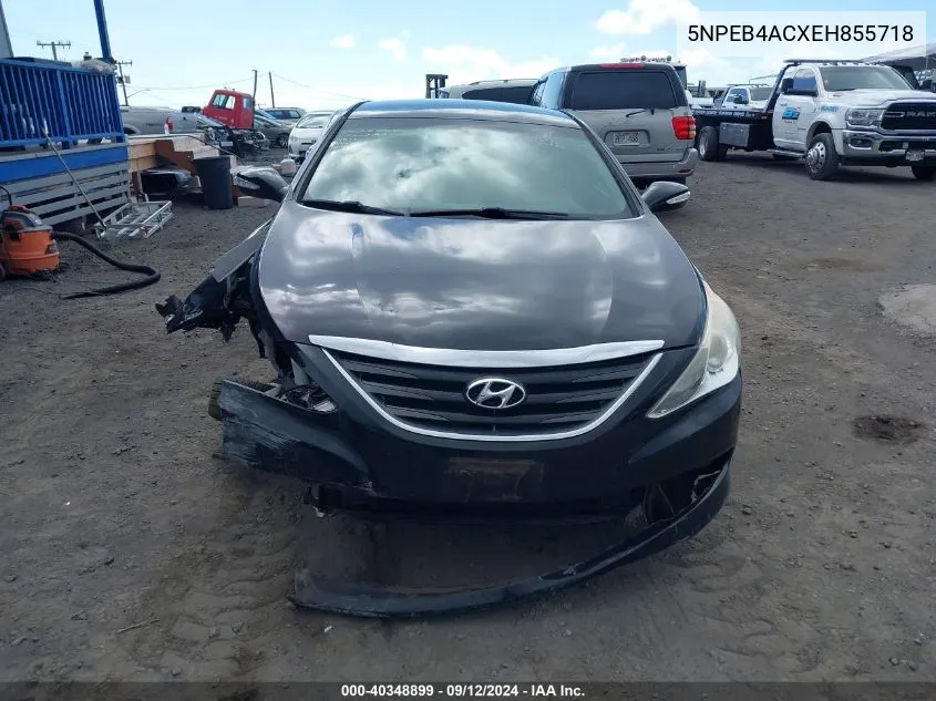 5NPEB4ACXEH855718 2014 Hyundai Sonata Gls