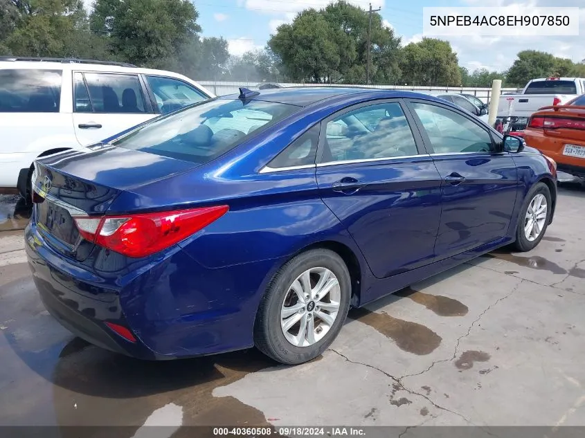 2014 Hyundai Sonata Gls VIN: 5NPEB4AC8EH907850 Lot: 40360508