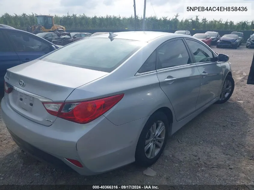 2014 Hyundai Sonata Gls VIN: 5NPEB4AC4EH858436 Lot: 40366316