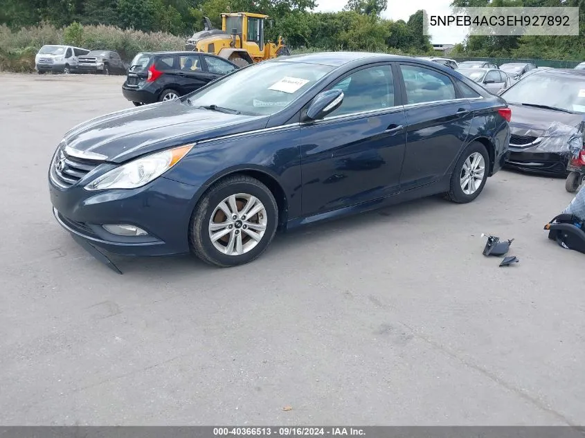 2014 Hyundai Sonata Gls VIN: 5NPEB4AC3EH927892 Lot: 40366513