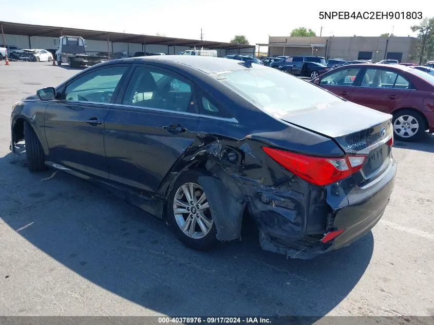 2014 Hyundai Sonata Gls VIN: 5NPEB4AC2EH901803 Lot: 40378976