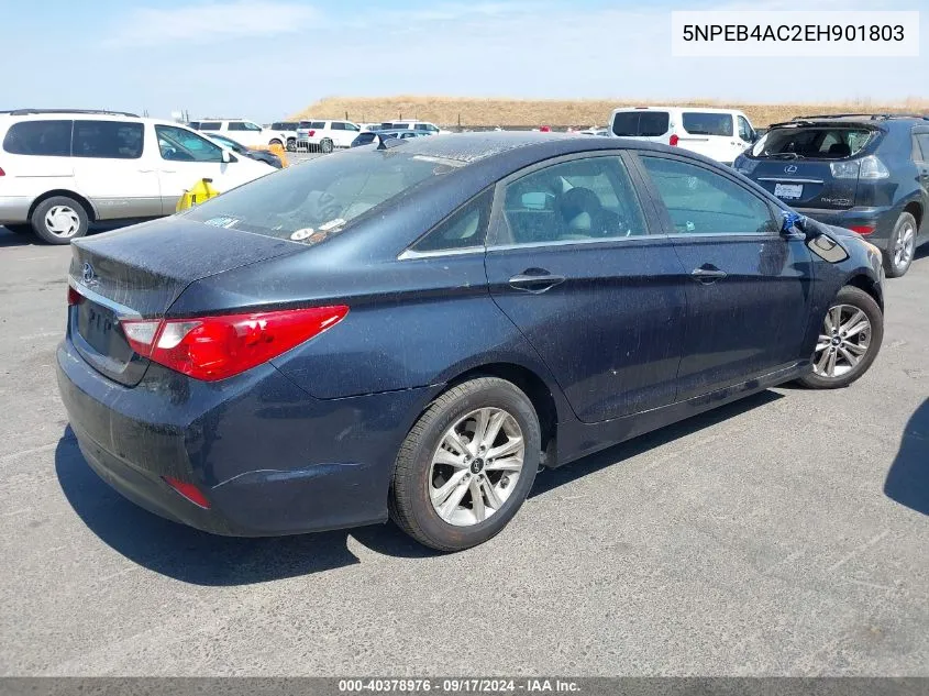 2014 Hyundai Sonata Gls VIN: 5NPEB4AC2EH901803 Lot: 40378976