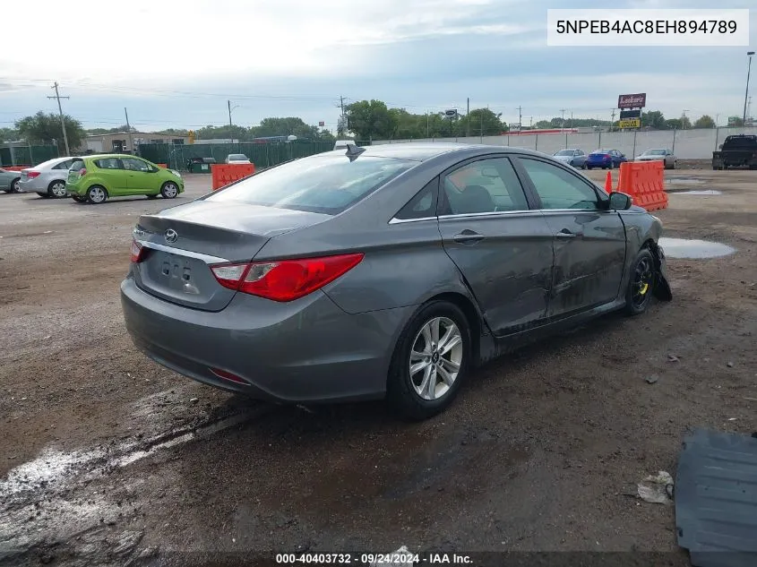 2014 Hyundai Sonata Gls VIN: 5NPEB4AC8EH894789 Lot: 40403732