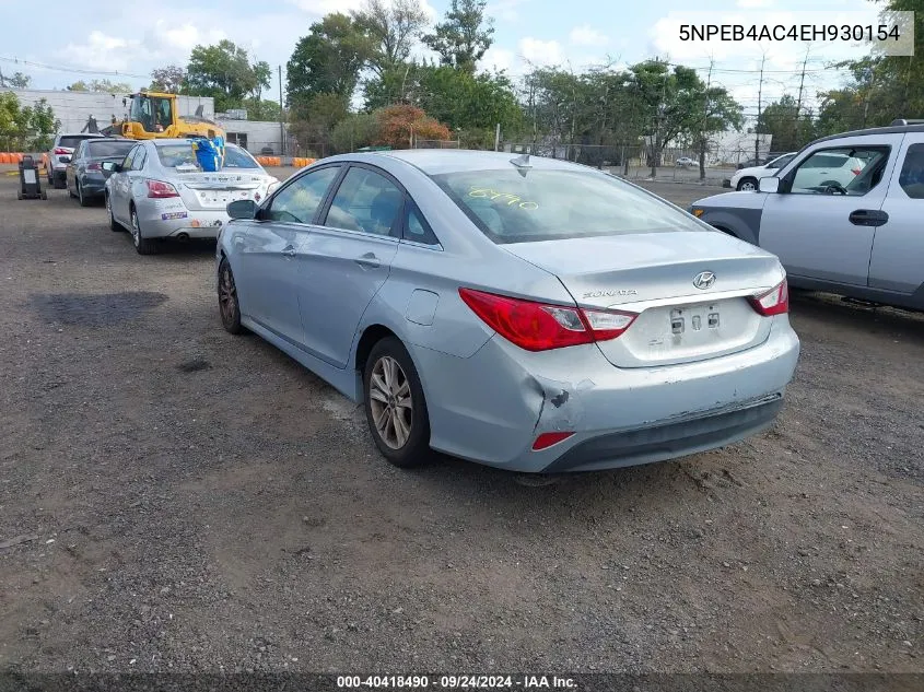 5NPEB4AC4EH930154 2014 Hyundai Sonata Gls