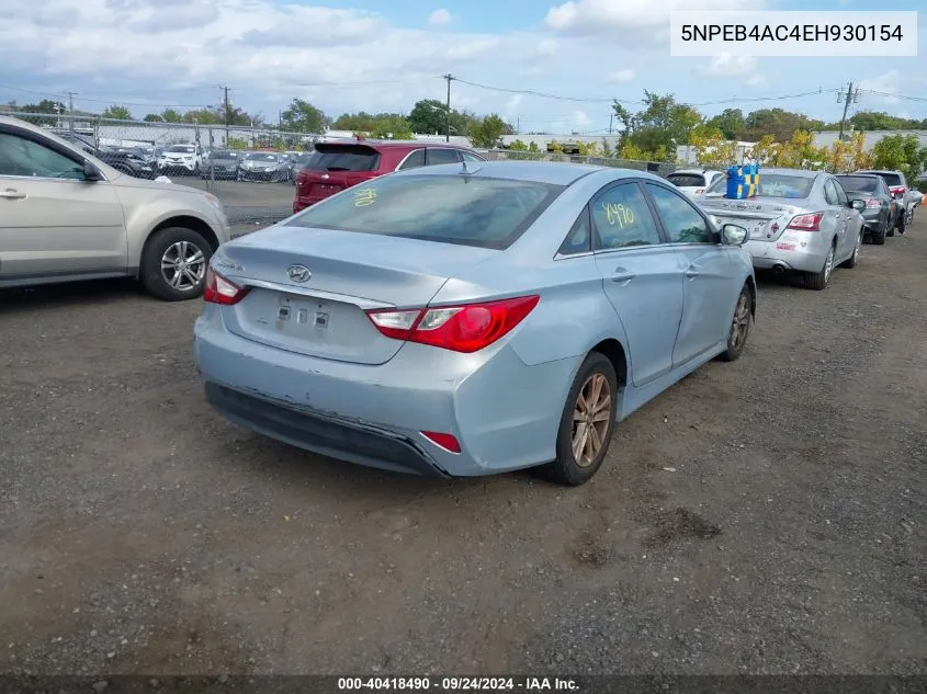 5NPEB4AC4EH930154 2014 Hyundai Sonata Gls