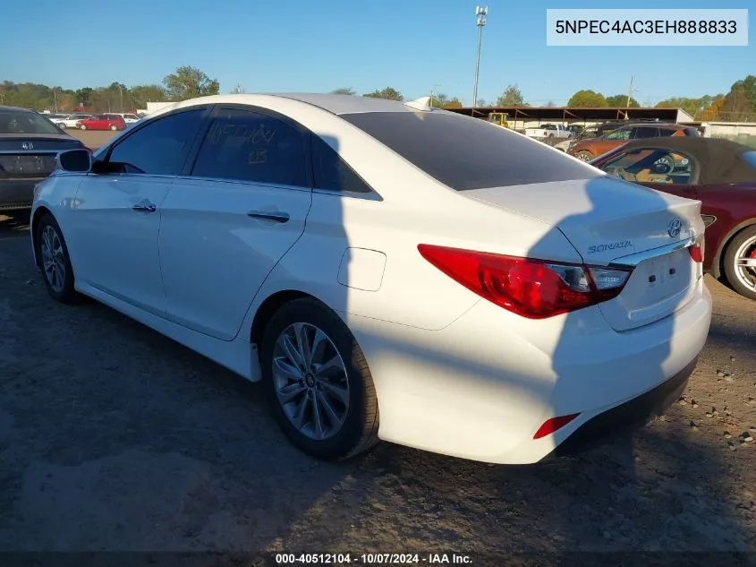 2014 Hyundai Sonata Limited VIN: 5NPEC4AC3EH888833 Lot: 40512104