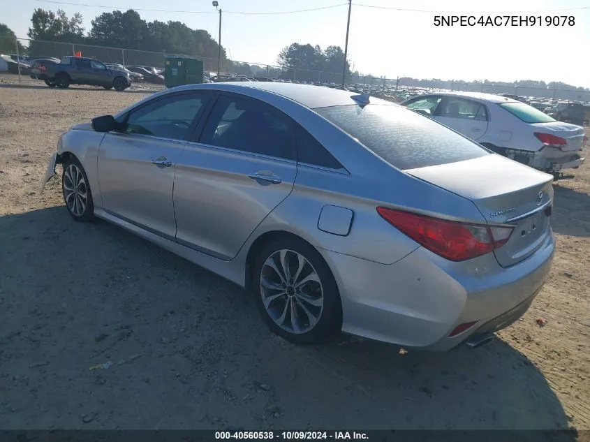 2014 Hyundai Sonata Se VIN: 5NPEC4AC7EH919078 Lot: 40560538