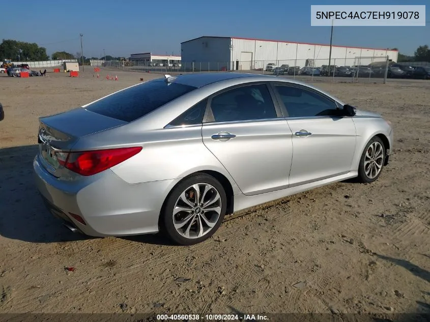 2014 Hyundai Sonata Se VIN: 5NPEC4AC7EH919078 Lot: 40560538