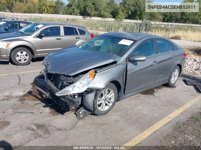 2014 Hyundai Sonata Gls VIN: 5NPEB4AC5EH853911 Lot: 40599336