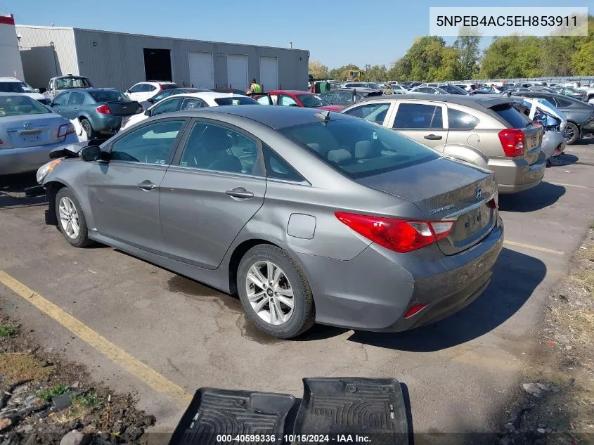 2014 Hyundai Sonata Gls VIN: 5NPEB4AC5EH853911 Lot: 40599336