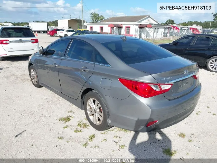 2014 Hyundai Sonata Gls VIN: 5NPEB4AC5EH918109 Lot: 40609941