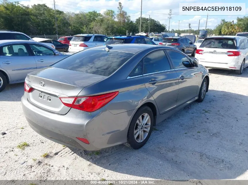 2014 Hyundai Sonata Gls VIN: 5NPEB4AC5EH918109 Lot: 40609941