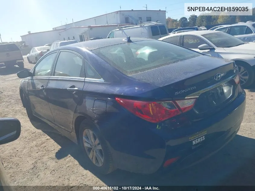 2014 Hyundai Sonata Gls VIN: 5NPEB4AC2EH859035 Lot: 40615102